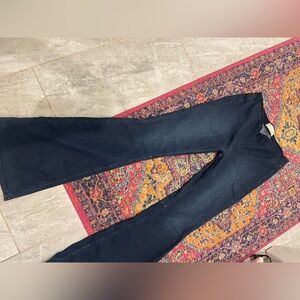 free people pull on dark flare jeans